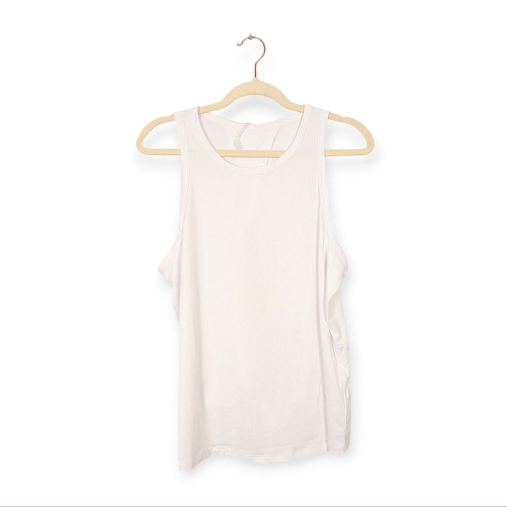 NWT Fabletics White Blake Open Back Twist Tank Top Size L